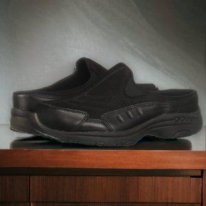 Easy Spirit Women's TRAVELTIME234 Mule in Black Suede 960 NEW IN BOX